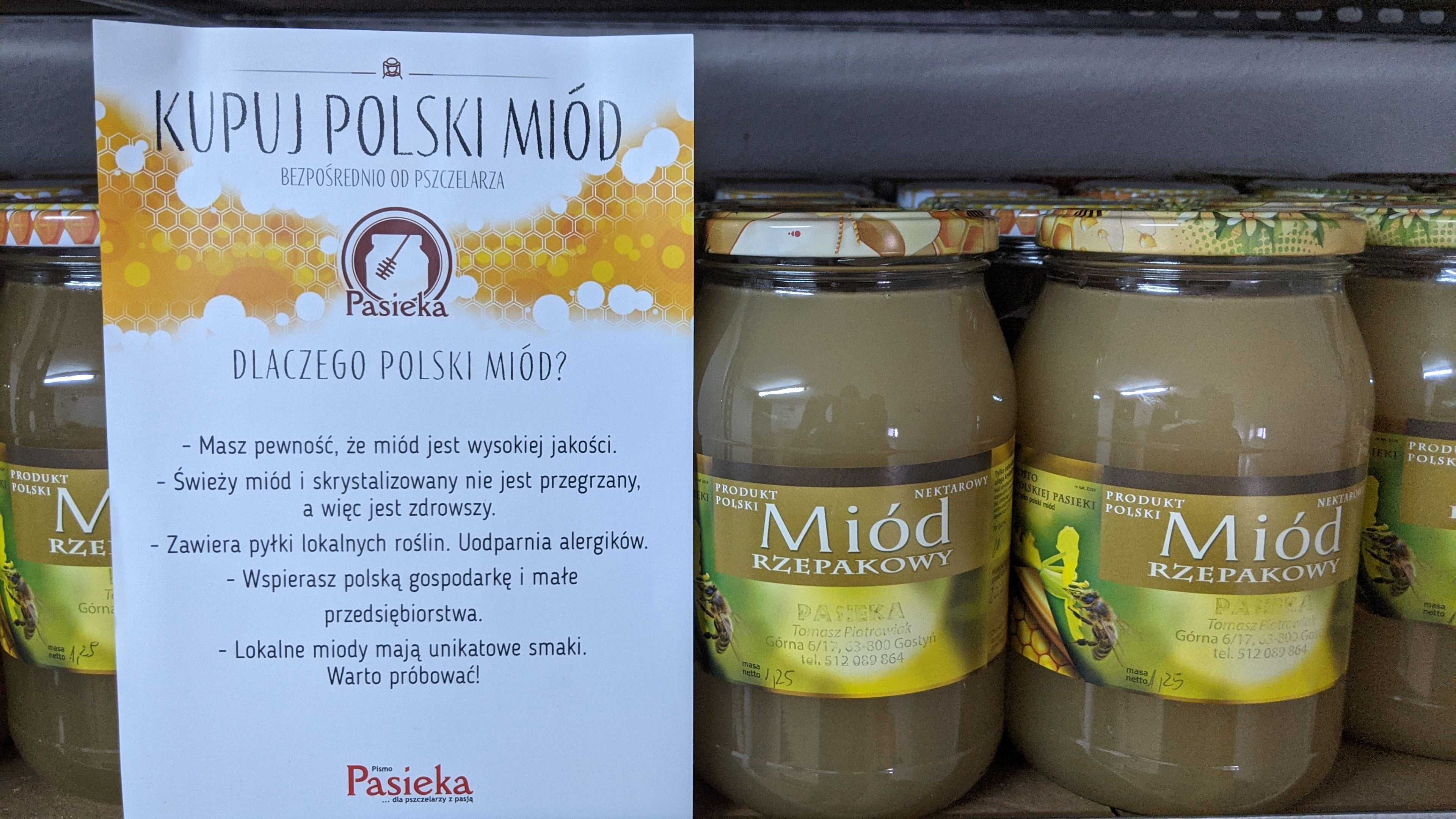 Miód rzepakowy z własnej ekologicznej pasieki