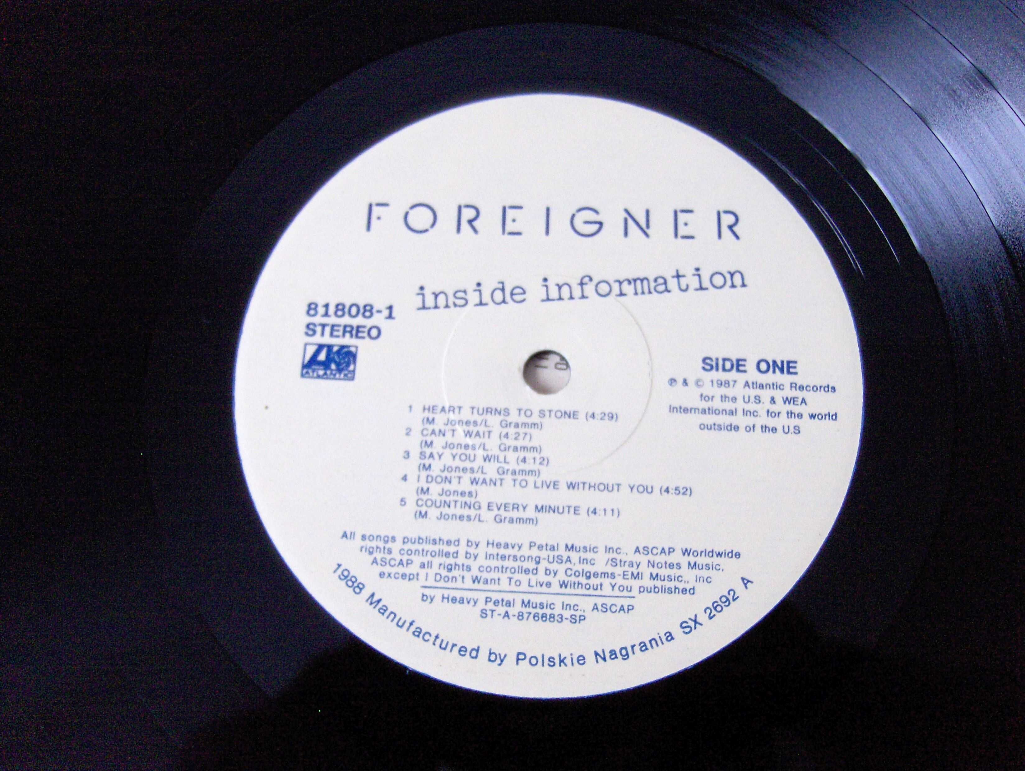 Foreigner - Inside Information stan NM