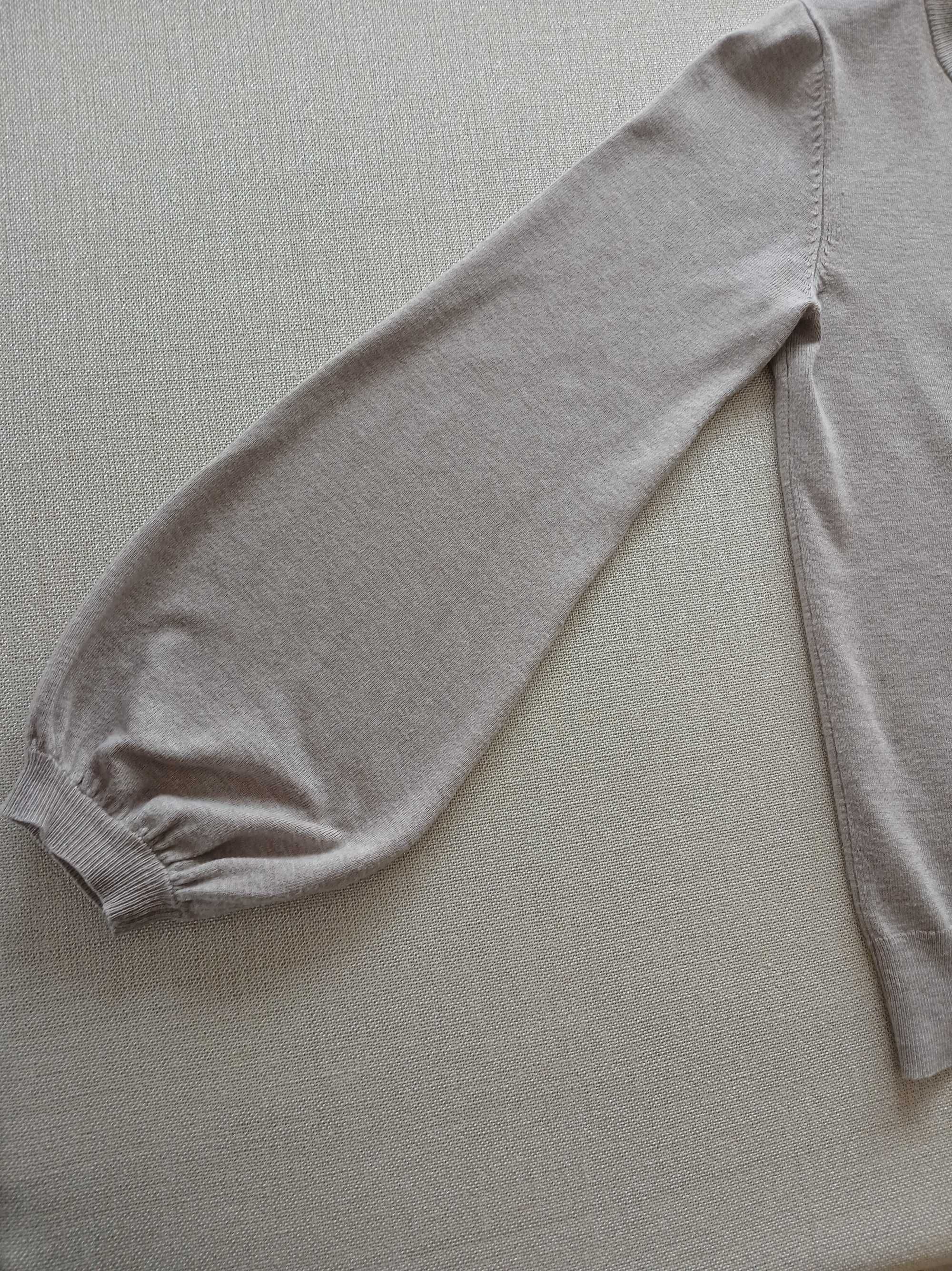Beżowy sweter Tatuum z bufiastymi rękawami XS