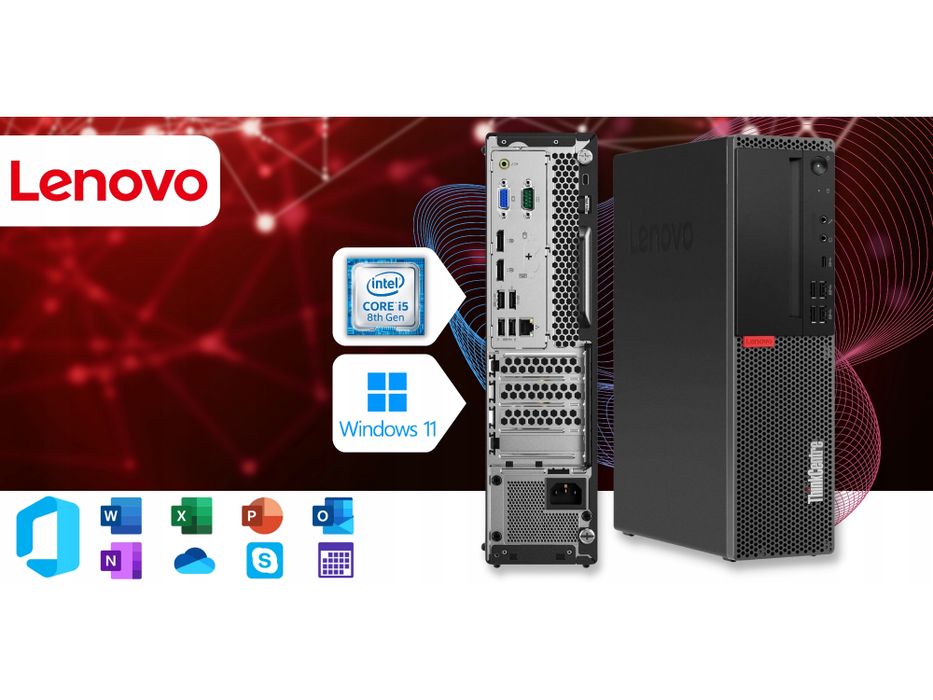 komputer stacjonarny lenovo thinkcentre sff i5 8gen 16gb 512ssd win11