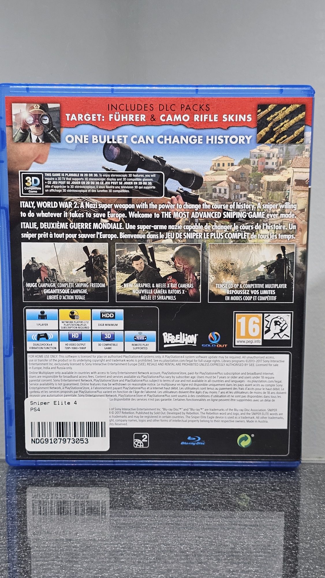 Sniper Elite 4 Itália PS4 PlayStation 4
