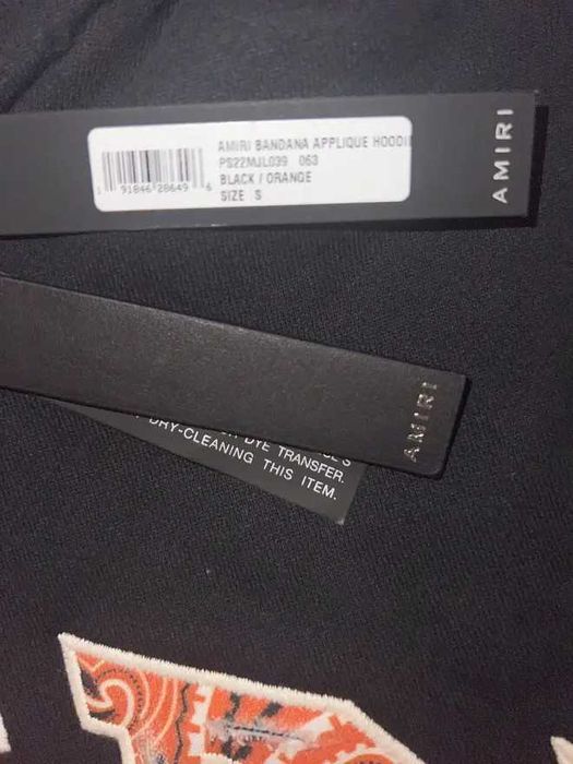 AMIRI Bandana Hoodie Black/Orange амірі бандана худі легендарний