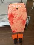 Prancha  Olaian + pe de pato bodyboard tribord 42/43