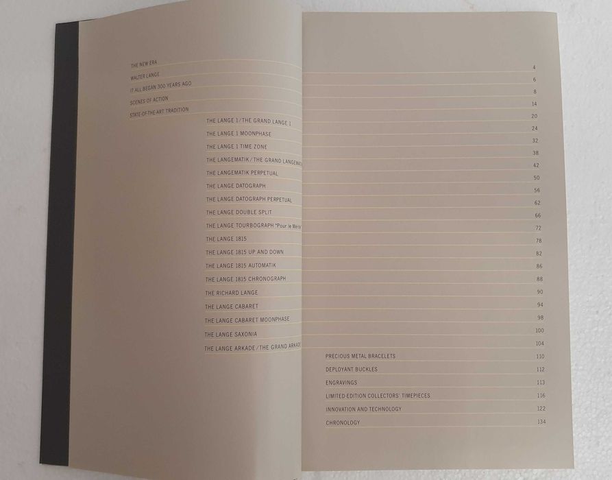 A. Lange&Sohne, State of the Art Tradition, Catálogo Relógios, 2006/07