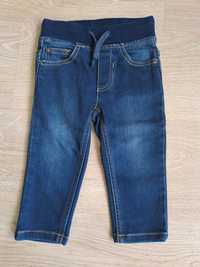 Benetton jeansy r. 82 nowe spodnie jeansowe na gumce dla chłopca
