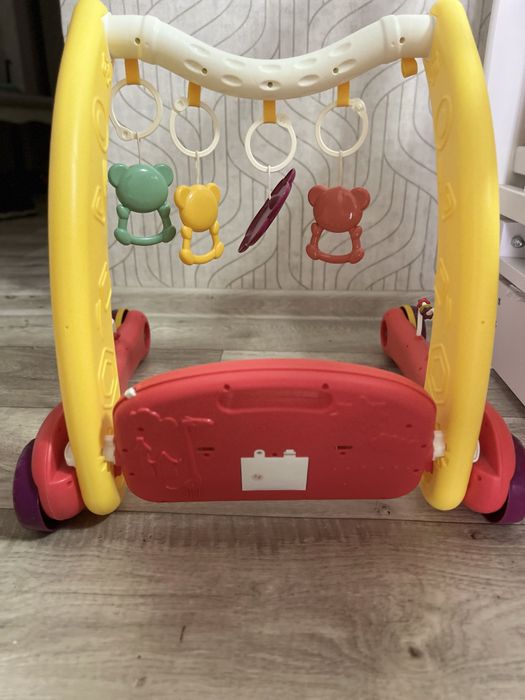 Музичний килимок каталка ходунки 2в1