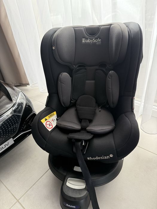 Obrotowy fotelik samochodowy Babysafe Rhodesian – szaro-grafitowy