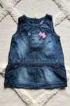 Cool Club jeansowa sukienka z kotkiem r. 74