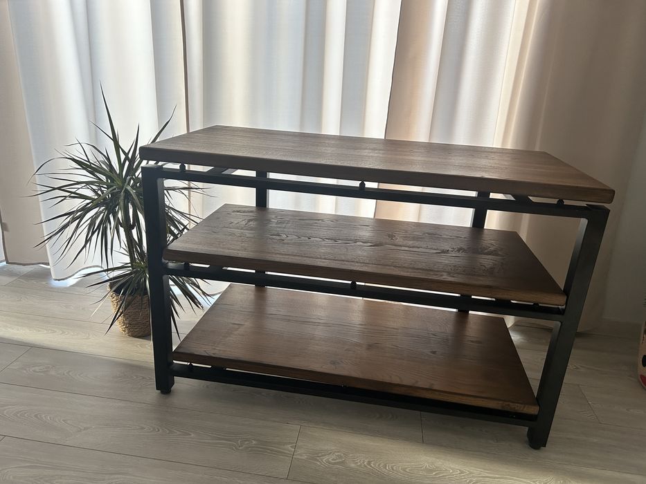 NOWY Stolik regał lite drewno