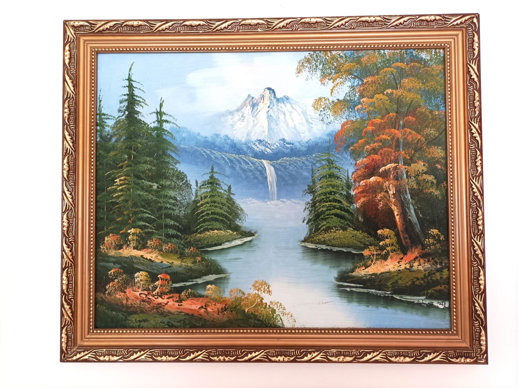 Quadro com Pintura sobre tela - Paisagem com relevo