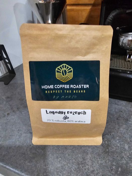 Kawa ziarnista 200g ŚWIEŻO PALONA 20%robusta , 80%arabica