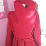 Karen Millen płaszcz wełna alpaka czerwony czerwień vintage retro L 40