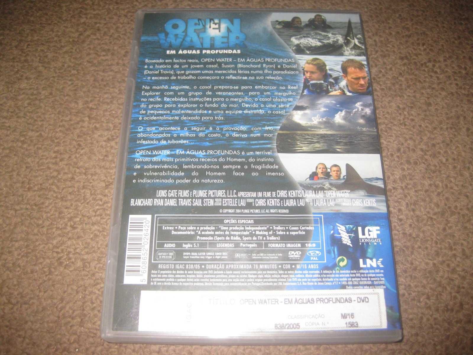 DVD "Open Water - Em Águas Profundas" de Chris Kentis