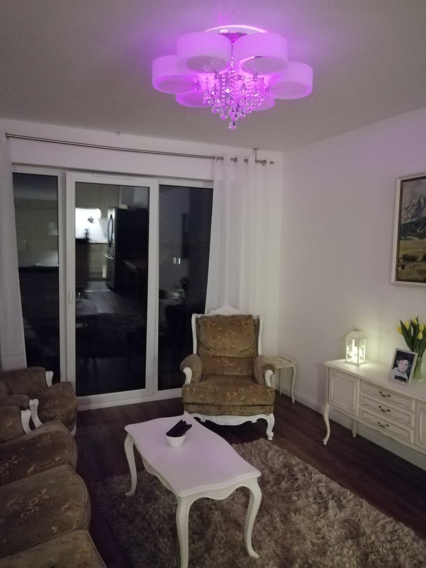 Żyrandol Led glamour