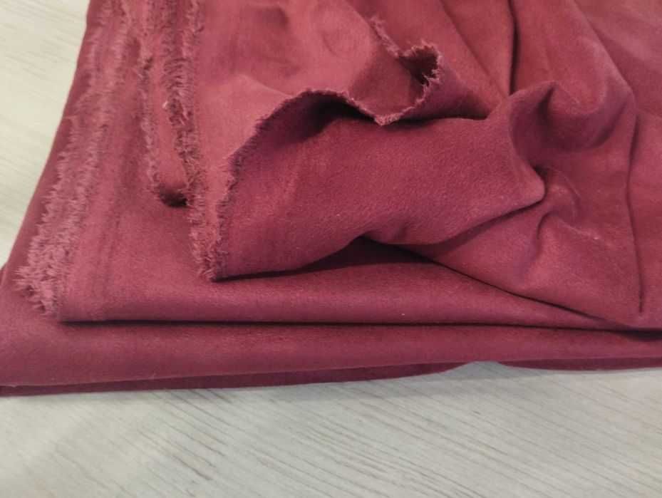 Відріз тканини замша бордо двостороння