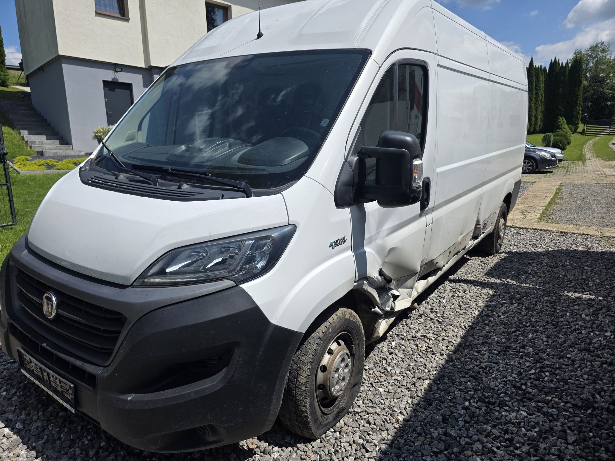 Fiat Ducato 3.0 CNG 2020, przebieg 198 000 km, uszkodzony, Cena netto