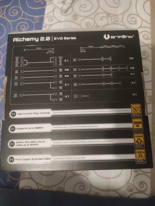 Cabos sleeved para fonte EVGA