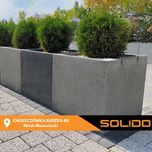 donica ogrodowa betonowa  A 50x50 H=50 cm SZARA