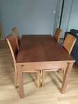 Stół rozkładany z krzesłami 80x130/230