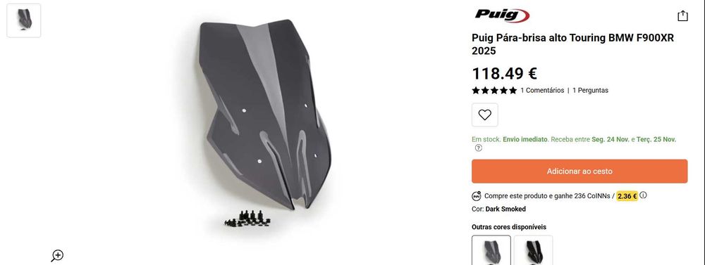 Puig Pára-brisa alto Touring BMW F900XR 2025