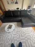 Vendo Sofá em pele com chaise lounge