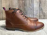 Buty męskie brązowe skórzane botki trzewiki Pier one 43