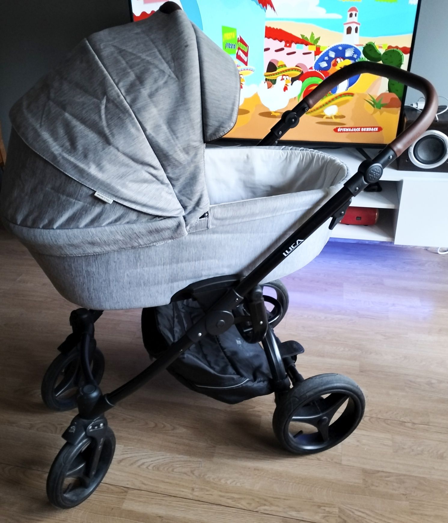 Wózek Bebetto Luca 2w1 + Nosidełko Maxi Cosi + adaptery