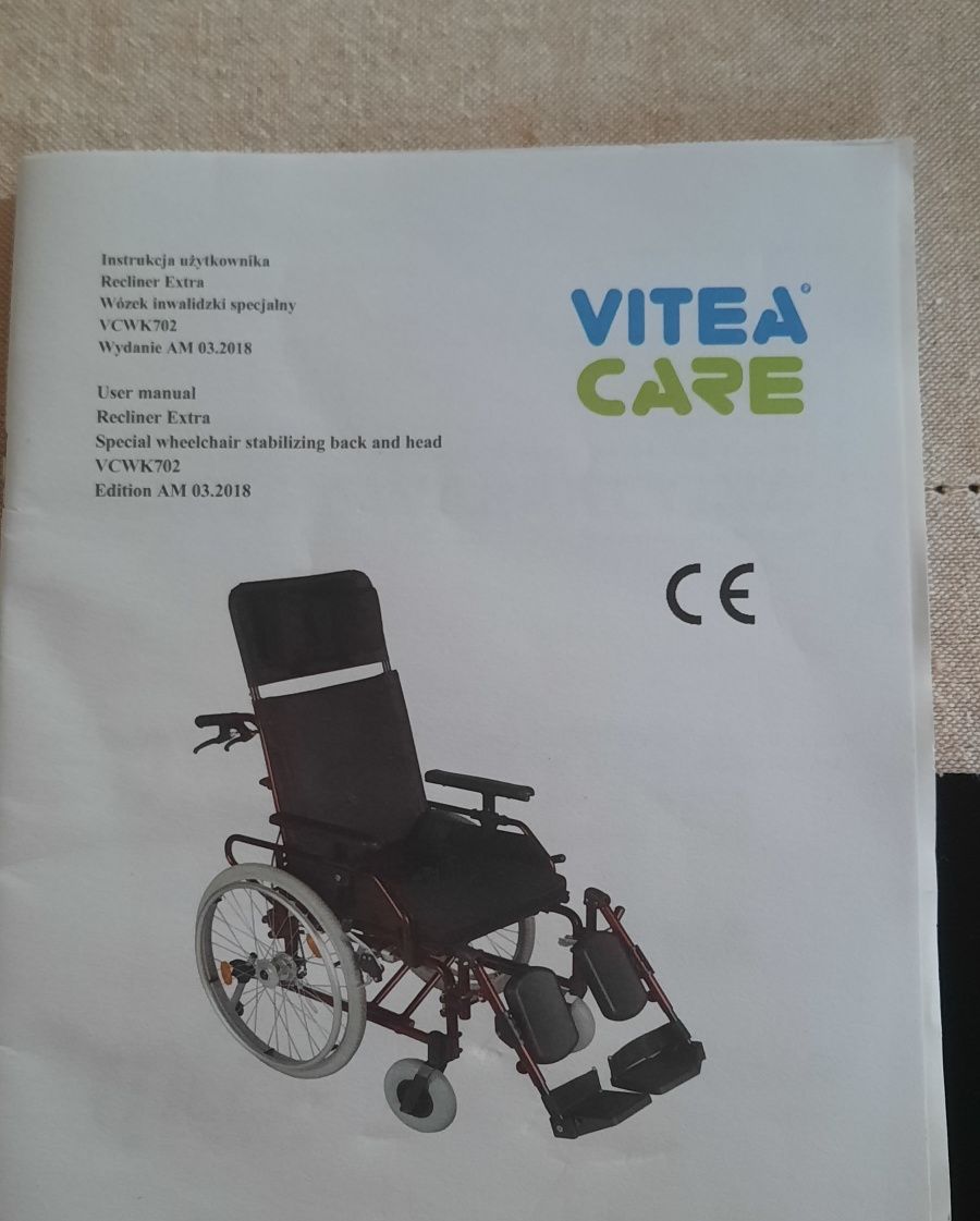 Wózek inwalidzki specjalny Recliner Extra Vitea Care