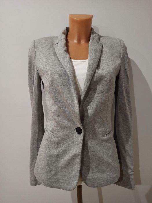 Żakiet marynarka Zara Basic XS dresowa taliowana
