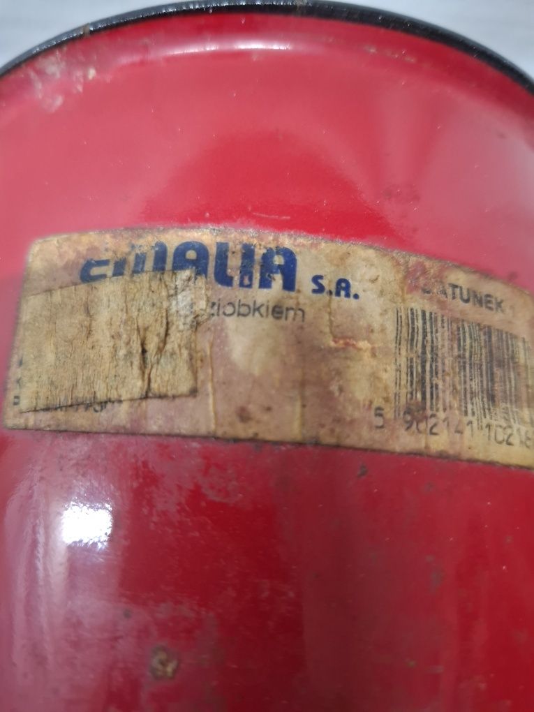 Garnek- garnuszek z dziubkiem emaliowany Olkusz prl