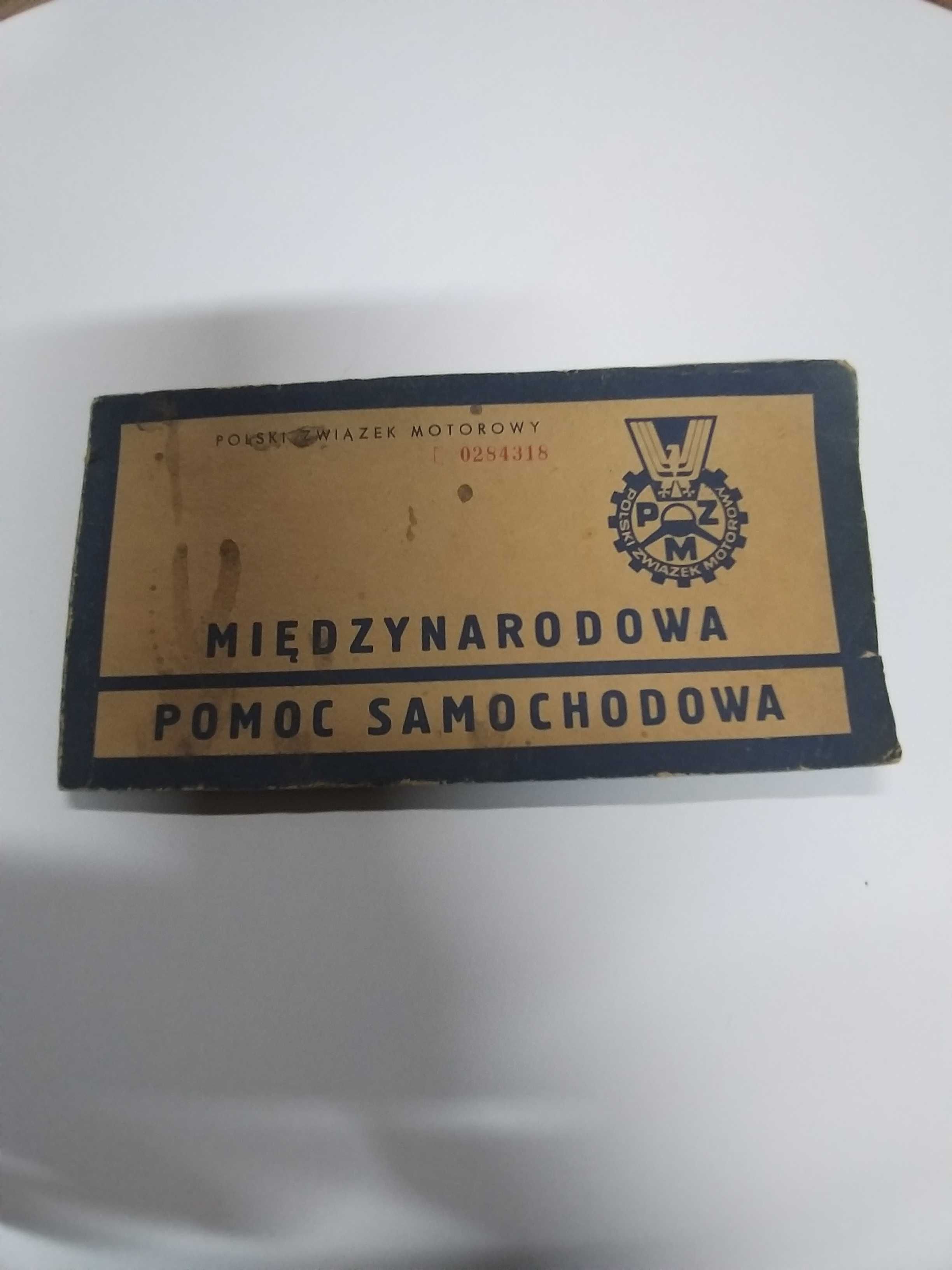 Książeczka z PRL Miedzynarodowa Pomoc Samochodowa PZM