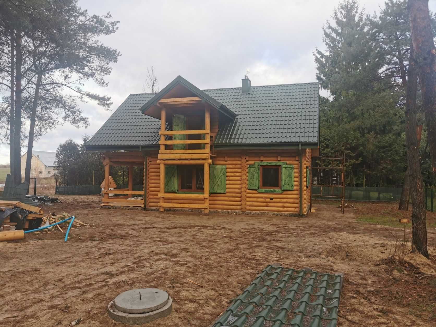 Materiał na dom z bala Ø20 34+34 m2 na zgłoszenie 43000 zł brutto
