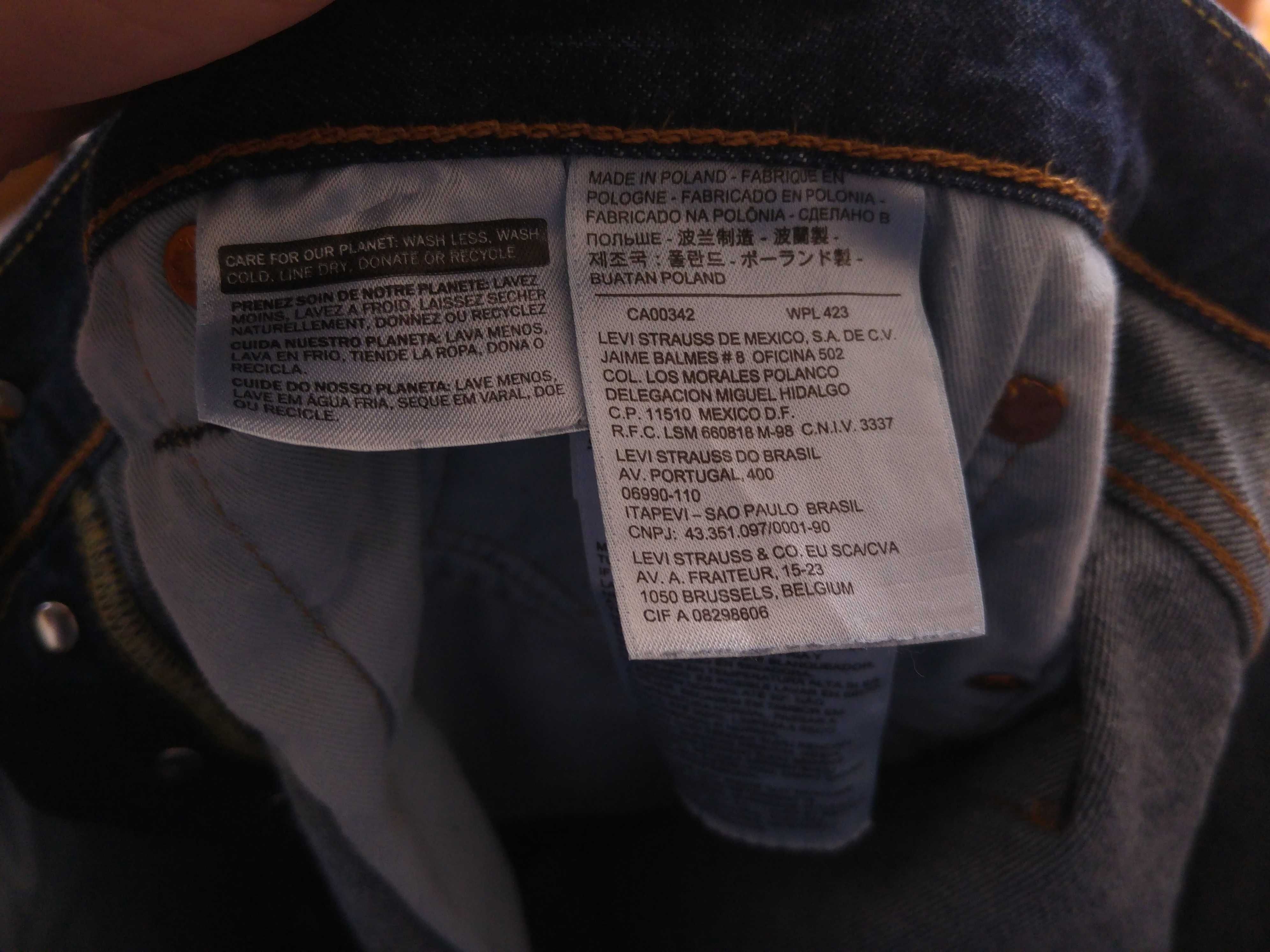 Spodnie męskie jeans Levi Strauss