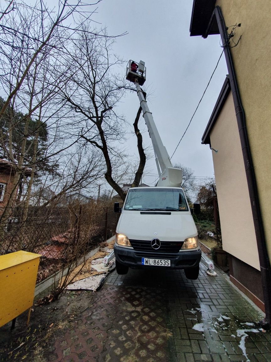 Podnośnik koszowy 20m 26m 30m wynajem usługi wycinka mycie dachów