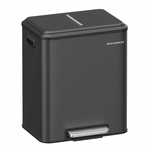 LTB544B02 SONGMICS Kosz na śmieci, 2 x 15 l Podwójny na śmieci WGIOTKA