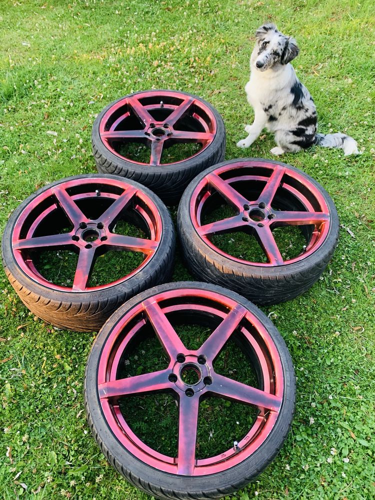 Koła Audi 5x112 20 cali red candy