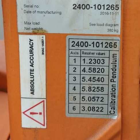 ABB IRB2400 sterowanie IRC5  2016r KUKA FANUC YASKAWA ramię robotyczne