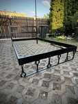 Łóżko Metalowe 140cm Czarne Młodzierzowe Loft Auto
