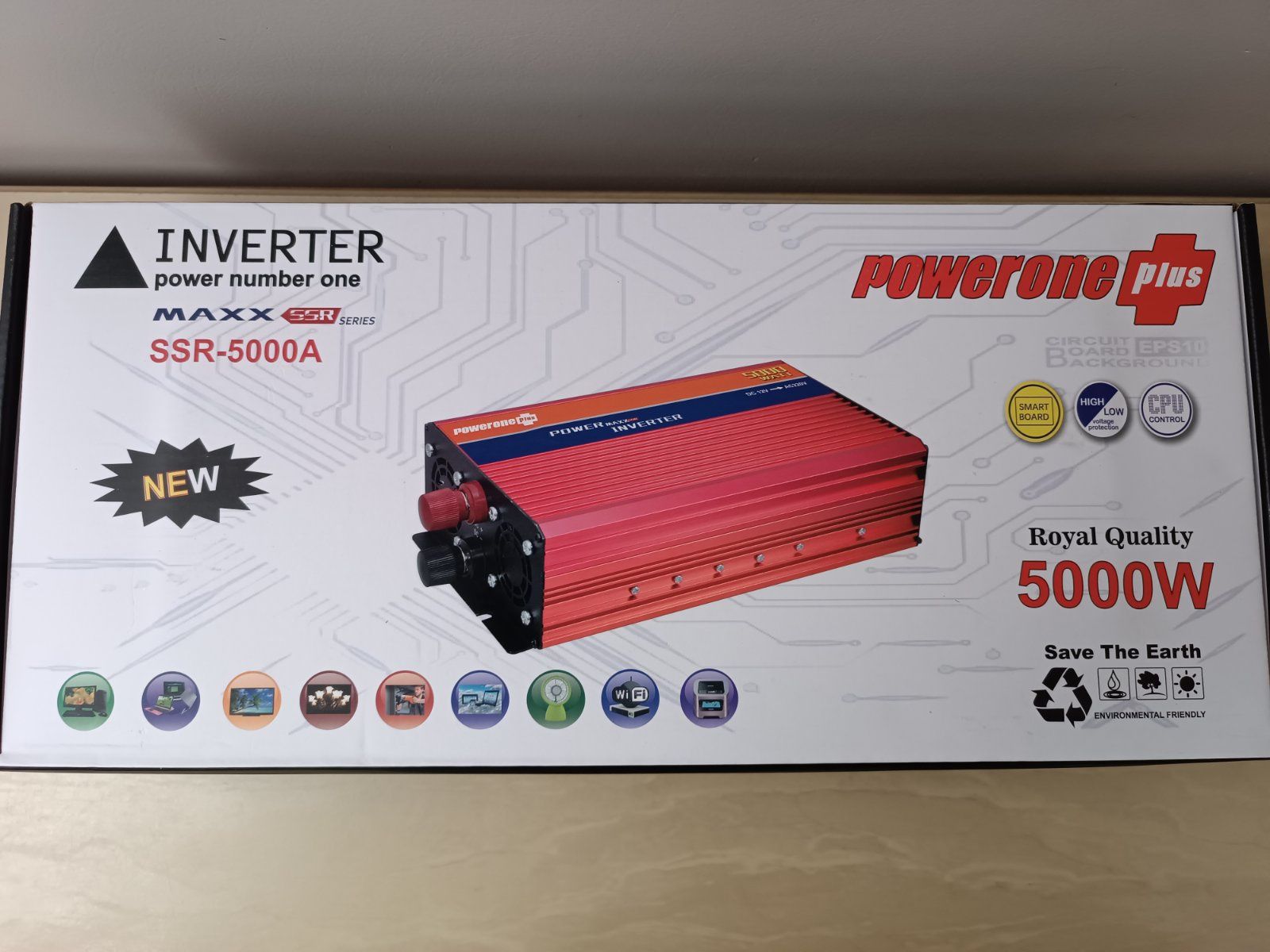 Перетворювач PowerOne Plus 24V-220V 5000W (SSR-5000A)