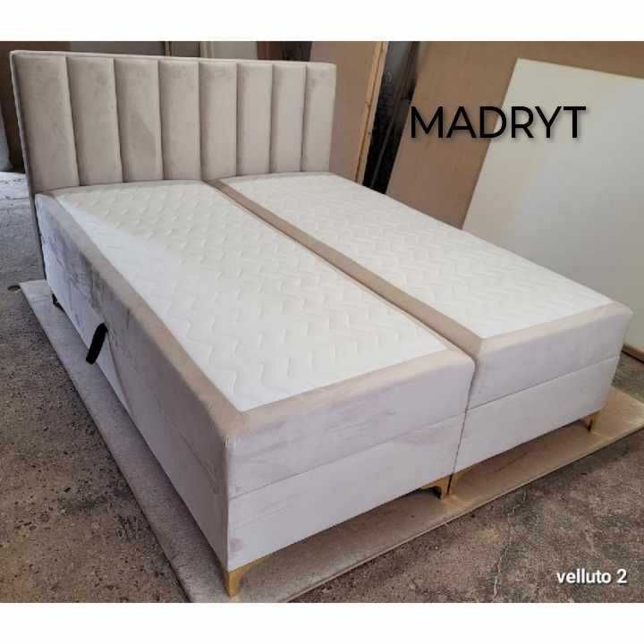 Łóżko kontynentalne MADRYT szary/beż160/200 od ręki Bogata kolorystyka