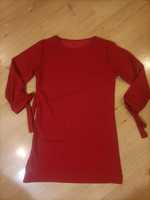 Czerwona tunika krótka sukienka r. 36 S
