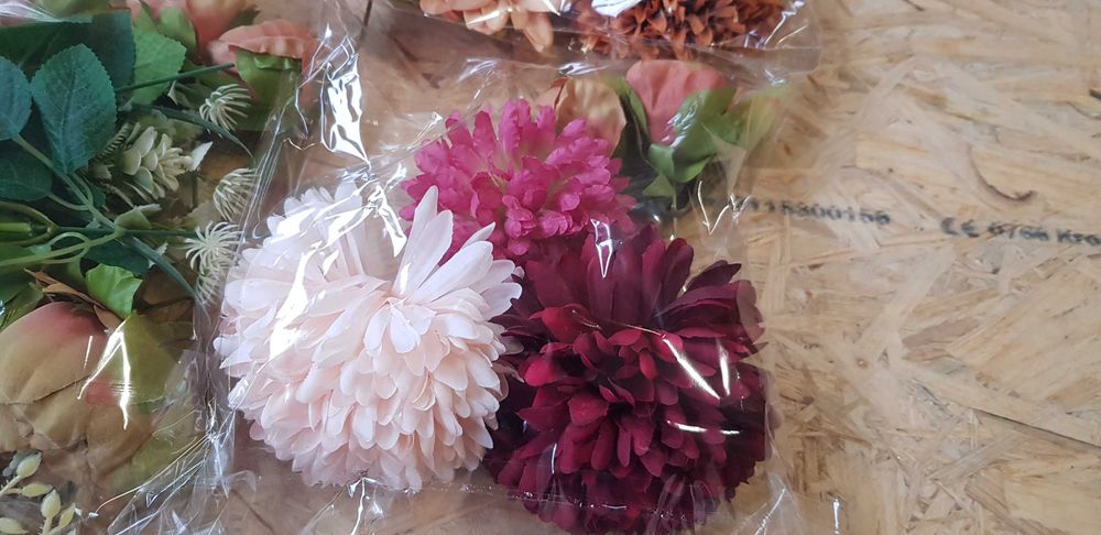 Jesienne główki kwiatowe zestaw