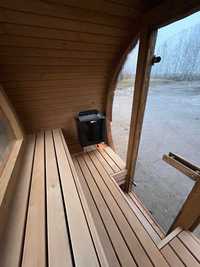 Sauna Prosto od Producenta z Litwy, Sauna Beczka Panoramiczna z Piecem