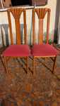 2 cadeiras pano vermelho + 2 mezinhas de cabeceira  + 3 espelhos