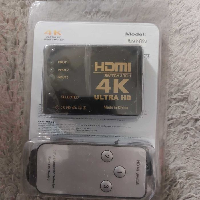 Przełącznik rozdzielacz ULTRA HD 4K SWITCH 3x HDMI