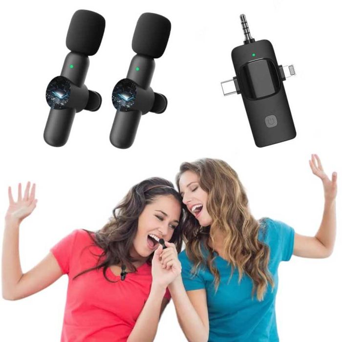 Microfone Duplo de Lapela NOVOS E PROFISSIONAIS