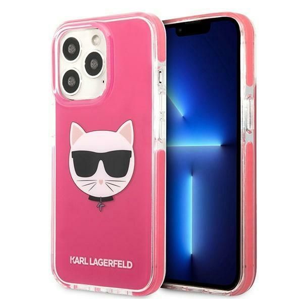 Etui na iPhone 13 Pro/13 6,1" Karl Lagerfeld Choupette Head - Fuksja