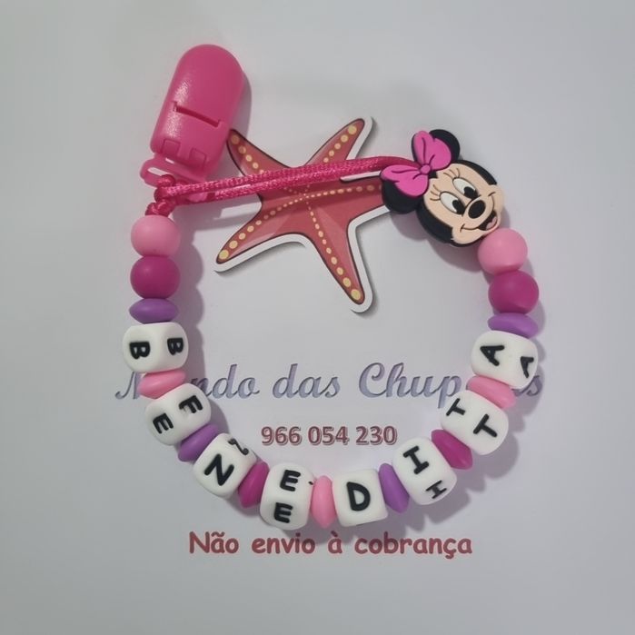 Prende xuxas silicone bebé chupeta