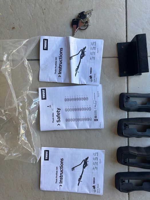 Suportes de bicicleta Thule com barras de tejadilho – completos