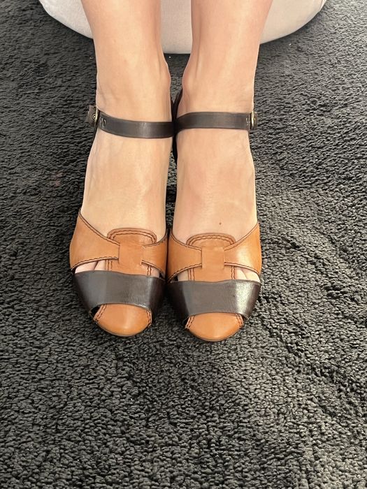 Skórzane obuwie na obcasie Ryłko rozm.36